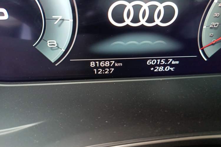 Used Audi A5 2021 Coupe 40 TFSI Fashionable and Dynamic Model Odometer Close Up
