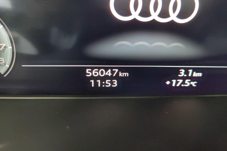 Used Audi A5 2021 Coupe 40 TFSI Fashionable and Dynamic Model Odometer Close Up