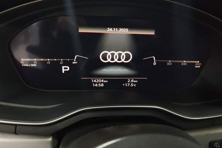 Used Audi A5 2021 Coupe 40 TFSI Fashionable and Dynamic Model Odometer Close Up