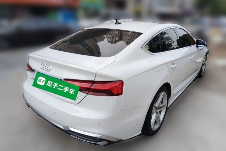 Used Audi A5 2021 Sportback 40 TFSI Fashionable and Dynamic Model Rear Right 45 Deg
