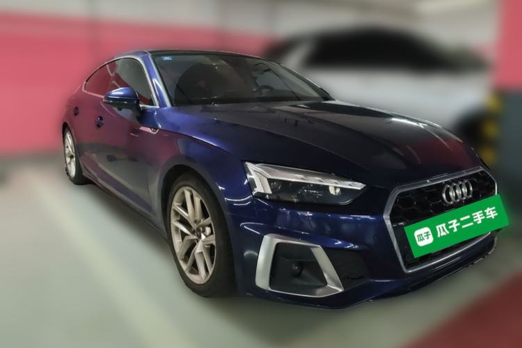 Used Audi A5 2022 Sportback 40 TFSI Fashionable and Dynamic Model Front Right 45 Deg