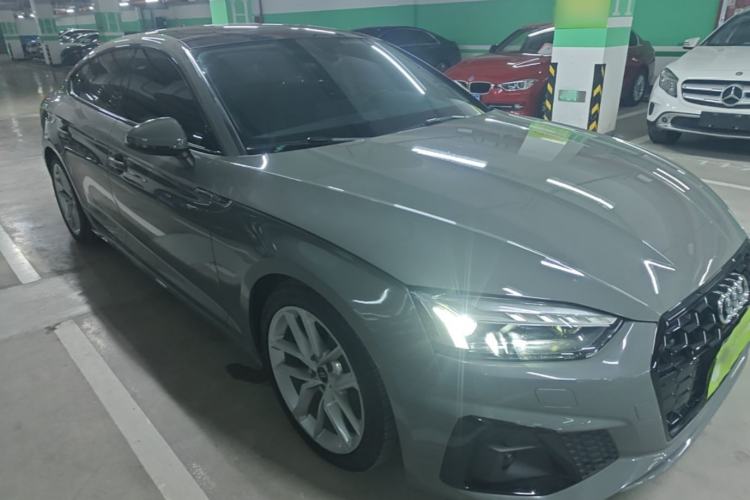 Used Audi A5 2022 Sportback 40 TFSI Fashionable and Dynamic Model Front Right 45 Deg