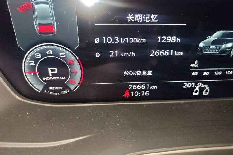 Used Audi A5 2022 Coupe 40 TFSI Fashion Dynamic Model Odometer Close Up