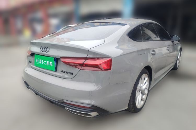 Used Audi A5 2022 Sportback 40 TFSI Fashionable and Dynamic Model Rear Right 45 Deg