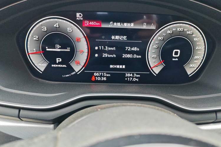 Used Audi A5 2022 Sportback 40 TFSI Fashionable and Dynamic Model Odometer Close Up