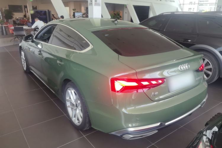 Used Audi A5 2022 Sportback 40 TFSI Fashionable and Dynamic Model Rear Left 45 Deg