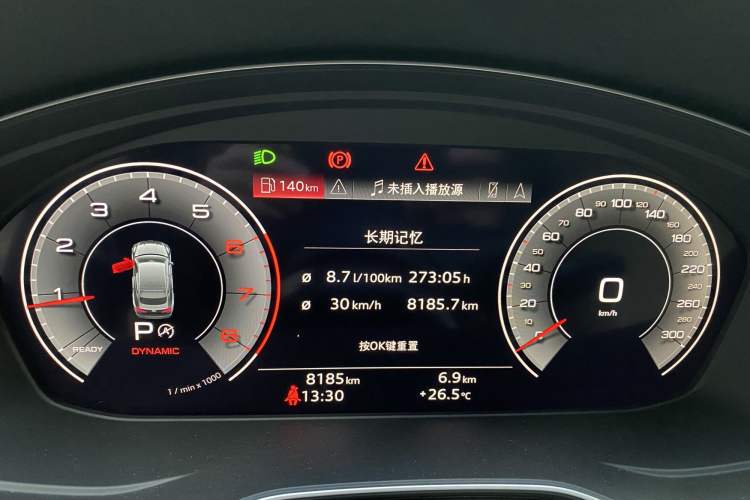 Used Audi A5 2023 Sportback 40 TFSI Fashionable and Dynamic Model Odometer Close Up