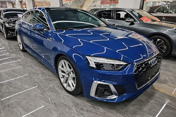 Used Audi A5 2023 Sportback 40 TFSI Fashionable and Dynamic Model Front Right 45 Deg