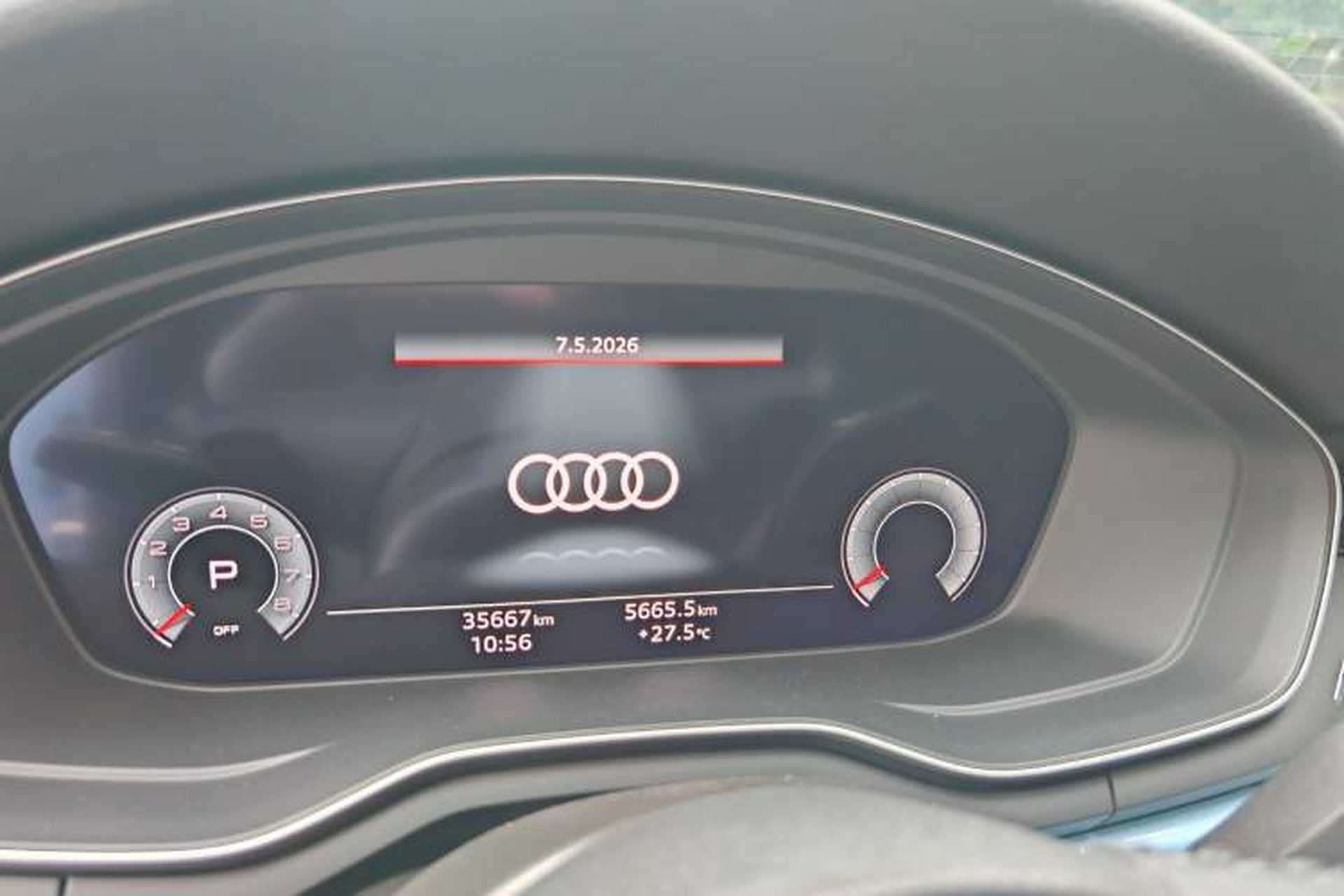 Used Audi A5 2023 Coupe 40 TFSI Fashionable and Dynamic Model Odometer Close Up