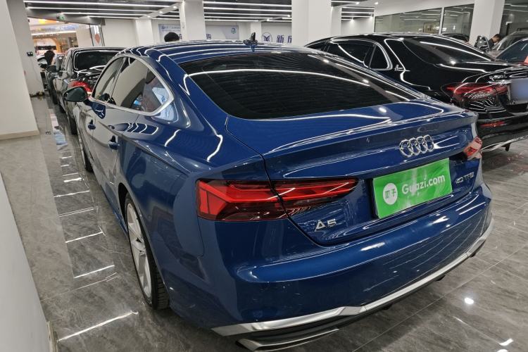 Used Audi A5 2023 Sportback 40 TFSI Fashionable and Dynamic Model Rear Left 45 Deg