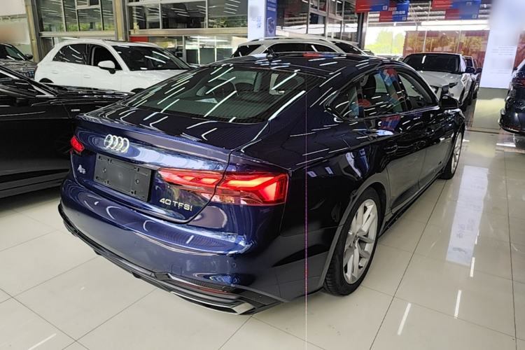Used Audi A5 2023 Sportback 40 TFSI Fashionable and Dynamic Model Rear Right 45 Deg