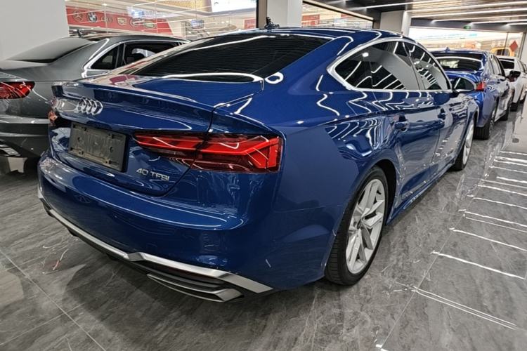 Used Audi A5 2023 Sportback 40 TFSI Fashionable and Dynamic Model Rear Right 45 Deg