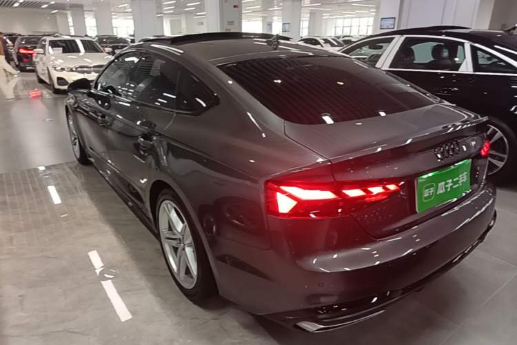 Used Audi A5 2023 Sportback 40 TFSI Fashionable and Dynamic Model Rear Left 45 Deg