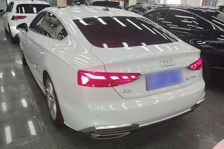 Used Audi A5 2023 Sportback 40 TFSI Fashionable and Dynamic Model Rear Left 45 Deg