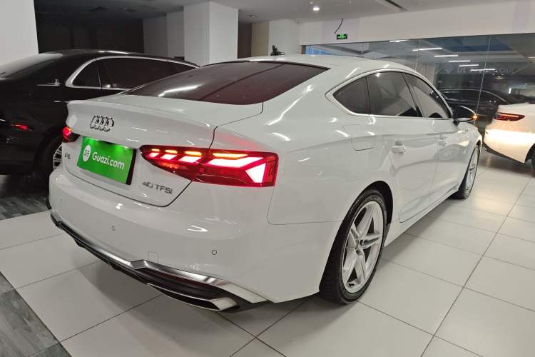 Used Audi A5 2023 Sportback 40 TFSI Fashionable and Dynamic Model Rear Right 45 Deg