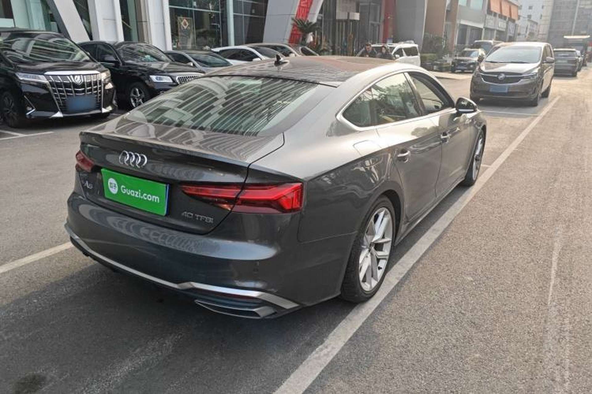 Used Audi A5 2024 Sportback 40 TFSI Fashionable and Dynamic Model Rear Right 45 Deg