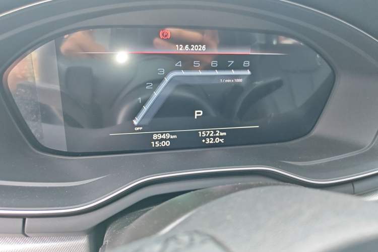 Used Audi A5 2024 Sportback 40 TFSI Fashionable and Dynamic Model Odometer Close Up