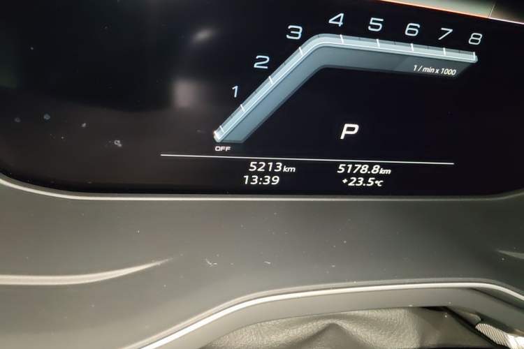Used Audi A5 2024 Coupe 40 TFSI Fashion Dynamic Model Odometer Close Up