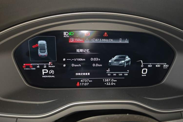 Used Audi A5 2024 Cabriolet 40 TFSI Fashionable and Dynamic Model Odometer Close Up