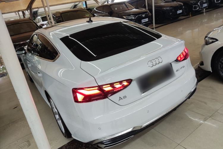 Used Audi A5 2024 Sportback 40 TFSI Fashionable and Dynamic Model Rear Left 45 Deg