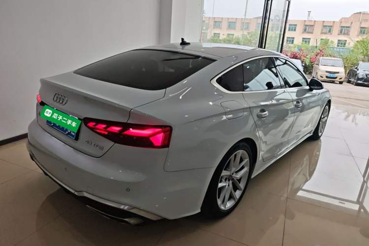 Used Audi A5 2024 Sportback 40 TFSI Fashionable and Dynamic Model Rear Right 45 Deg