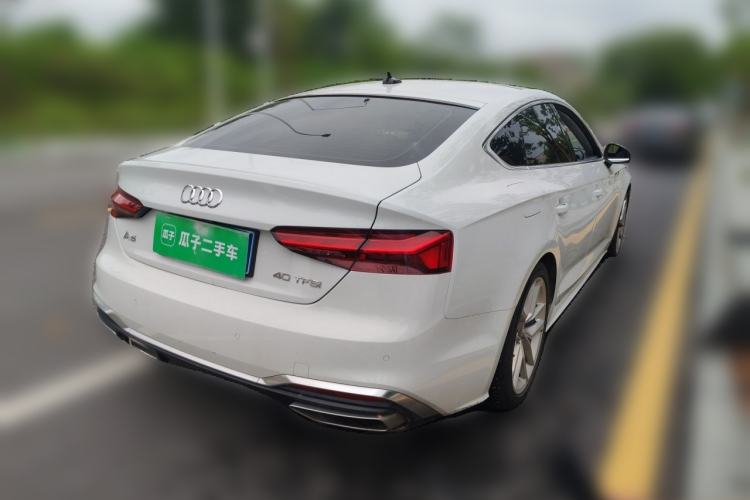 Used Audi A5 2024 Sportback 40 TFSI Fashionable and Dynamic Model Rear Right 45 Deg