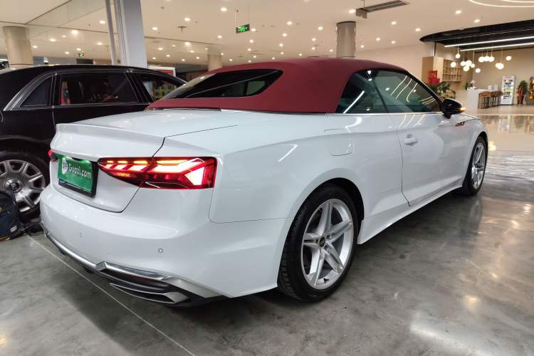Used Audi A5 2024 Cabriolet 40 TFSI Fashionable and Dynamic Model Rear Right 45 Deg