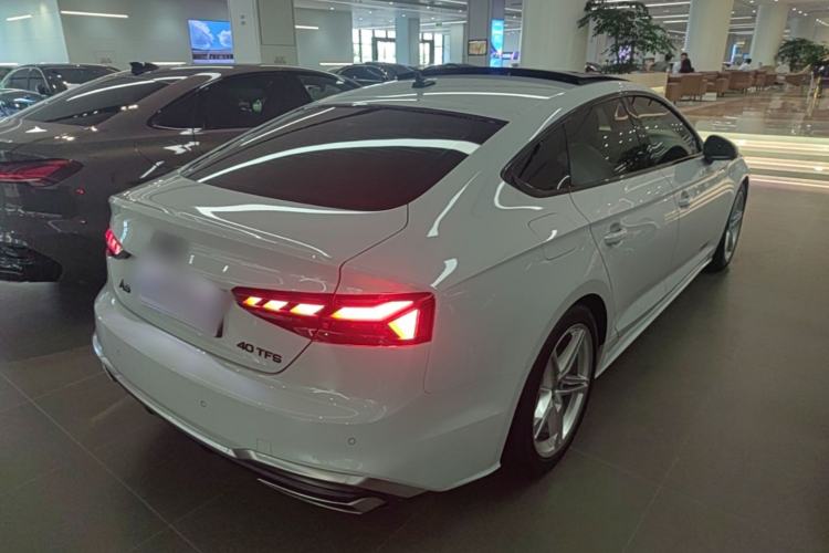 Used Audi A5 2024 Sportback 40 TFSI Fashionable and Dynamic Model Rear Right 45 Deg
