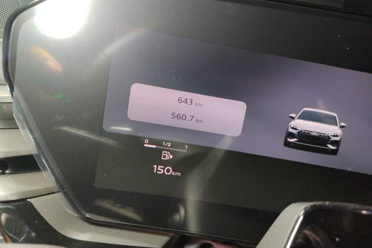 Used Audi A5L 2026 2.0T Sport Plus Odometer Close Up