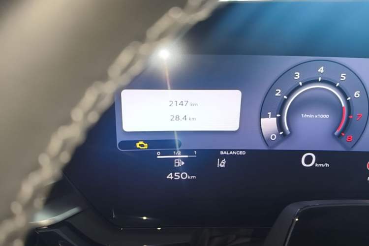 Used Audi A5L 2026 2.0T Sport Plus Odometer Close Up