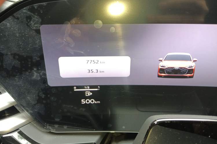 Used Audi A5L Sportback 2026 Model Range: TFSI quattro 150kW Red Fortune Limited Edition Odometer Close Up