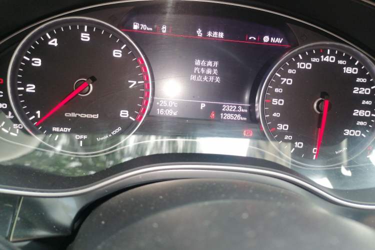 Used Audi A6 2015 3.0T allroad quattro Odometer Close Up