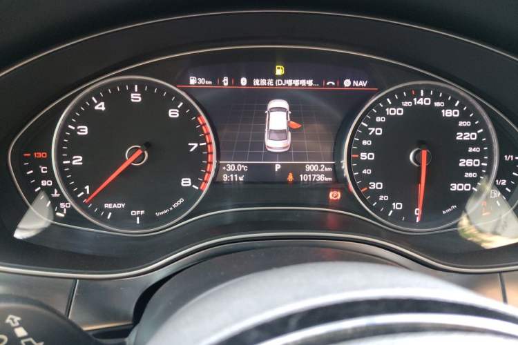 Used Audi A6  Odometer Close Up