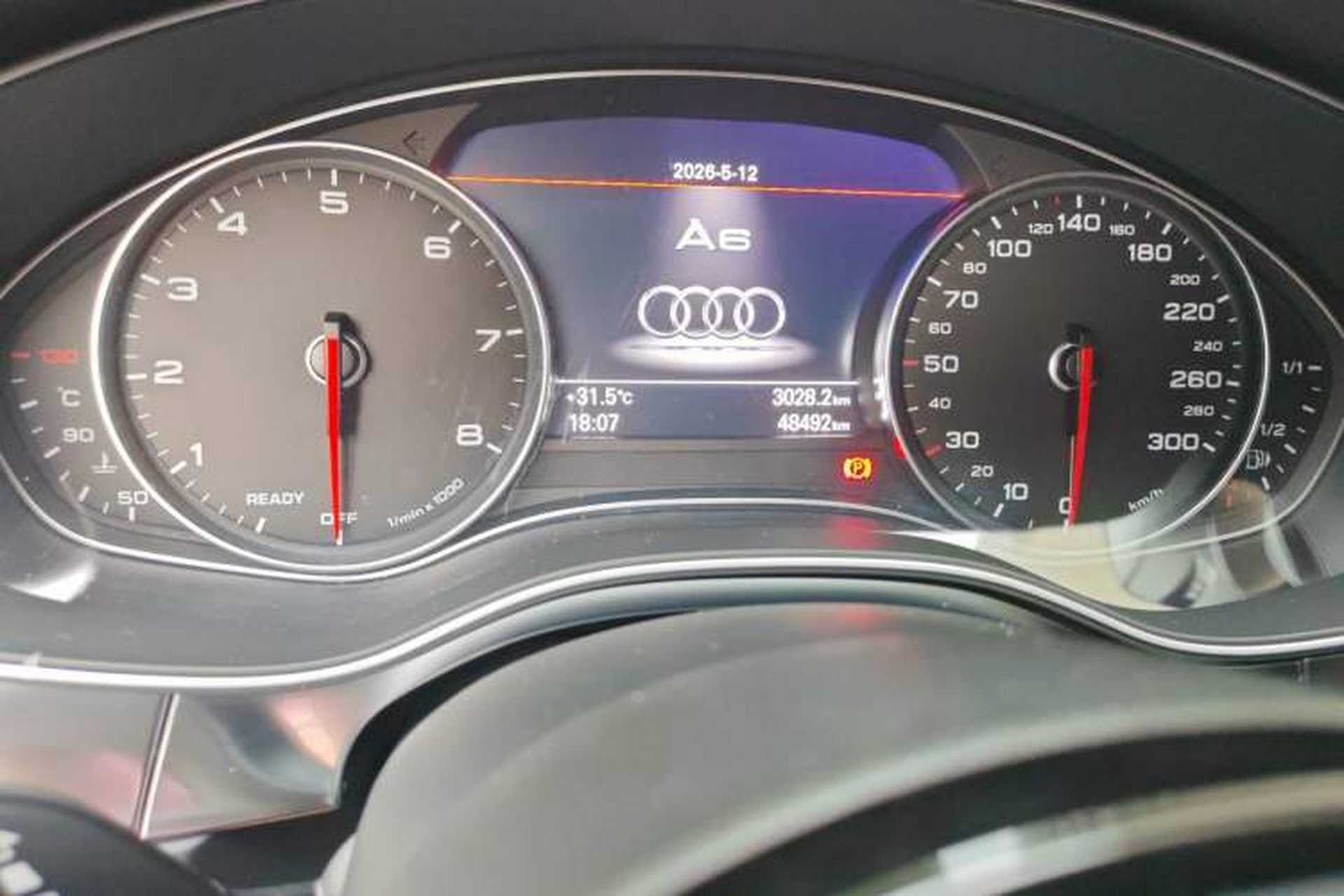 Used Audi A6 2017 Avant 40 TFSI Sport Edition Odometer Close Up