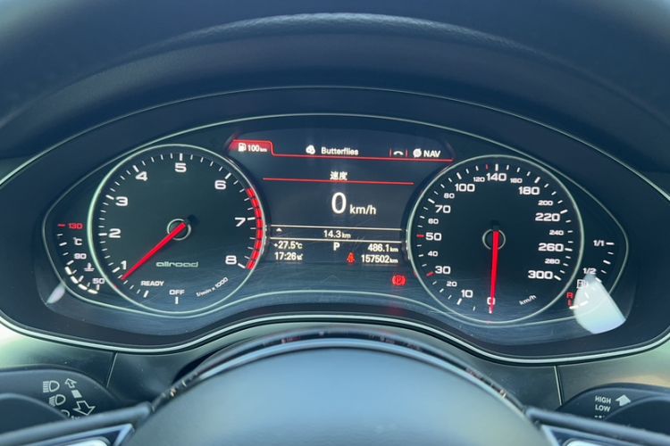 Used Audi A6 2017 3.0T allroad quattro Odometer Close Up
