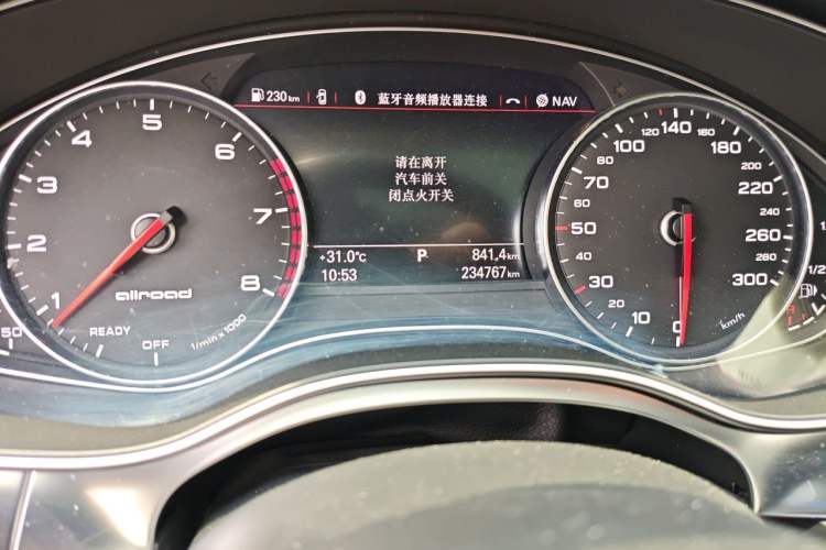 Used Audi A6 2018 3.0T allroad quattro Odometer Close Up