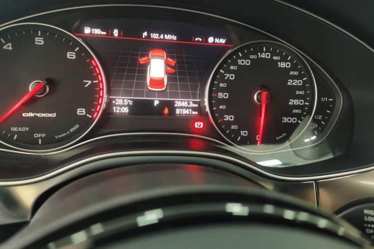 Used Audi A6  Odometer Close Up