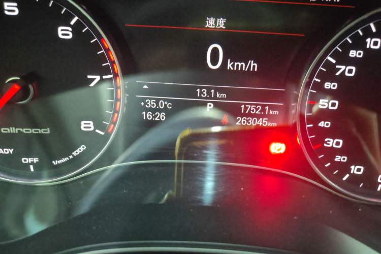 Used Audi A6 2018 3.0T allroad quattro Odometer Close Up