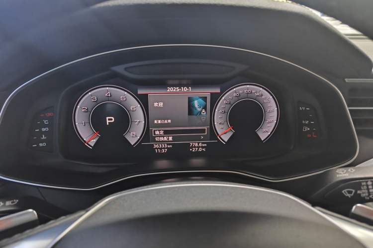 Used Audi A6 2020 allroad quattro Explorer 55 TFSI Prestige Off-Road Model Odometer Close Up