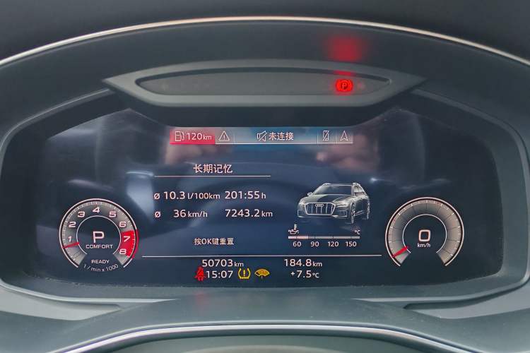 Used Audi A6 2021 allroad quattro Explorer 55 TFSI Prestige Off-Road Model Odometer Close Up