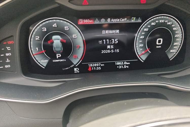 Used Audi A6 2021 allroad quattro Explorer 55 TFSI Prestige Off-Road Model Odometer Close Up