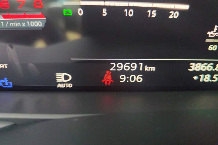 Used Audi A6 2022 allroad quattro Explorer 55 TFSI Prestige Off-Road Model Odometer Close Up