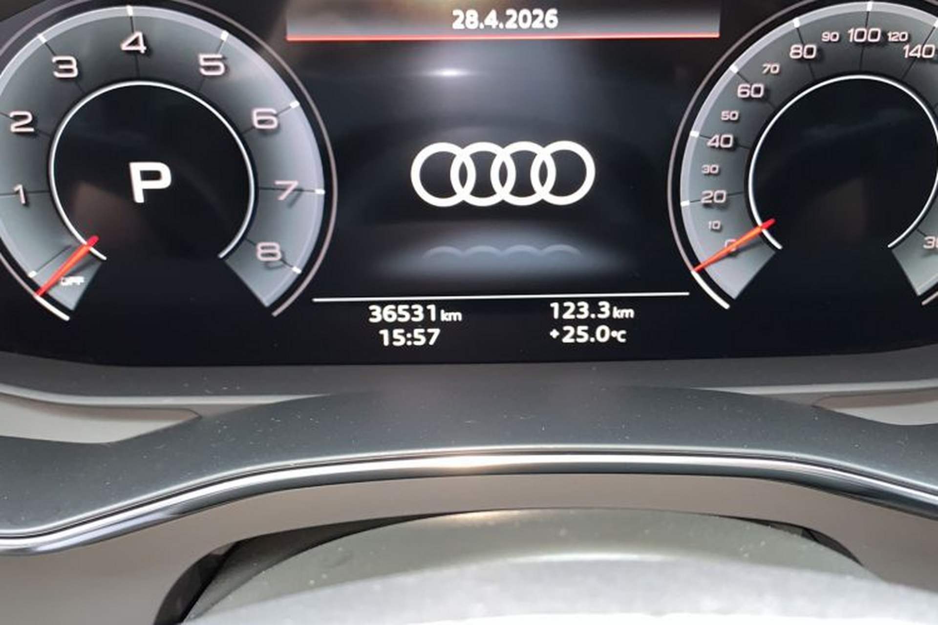 Used Audi A6 2024 allroad quattro 55 TFSI Prestige Off-Road Model Odometer Close Up