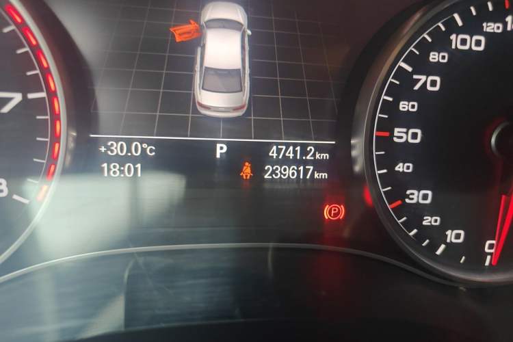 Used Audi A6L 2012 TFSI Comfort Model Odometer Close Up