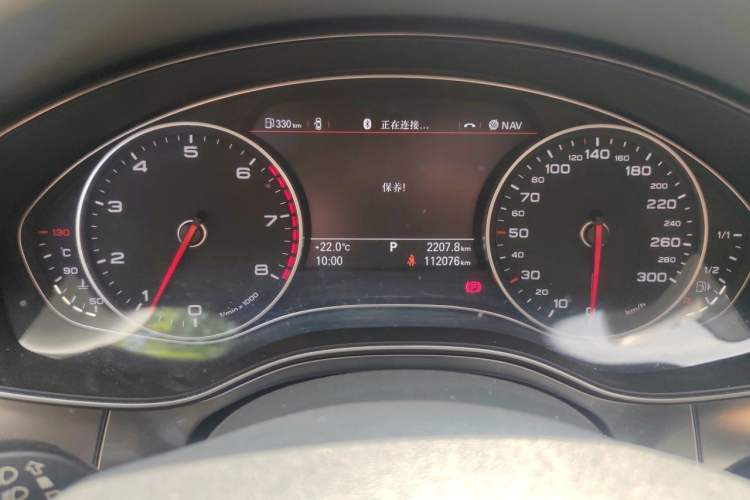 Used Audi A6L 2012 TFSI Comfort Model Odometer Close Up