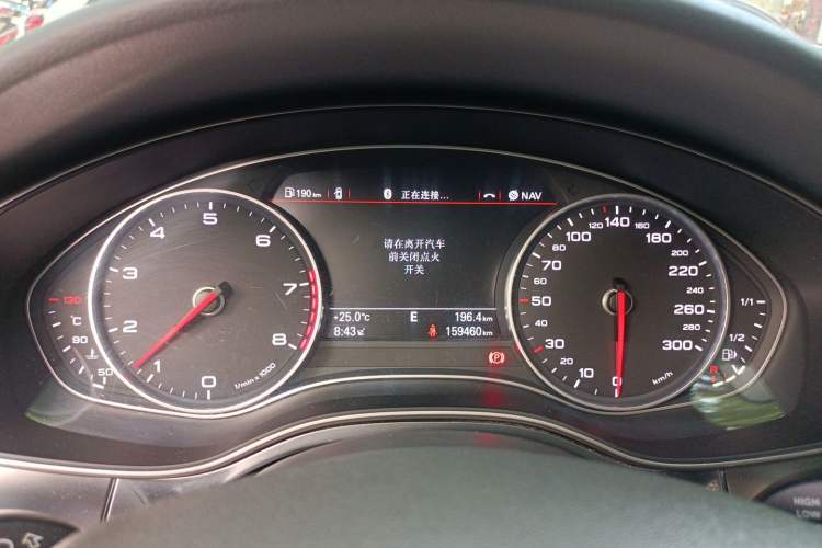 Used Audi A6L 2012 TFSI Manual Base Model Odometer Close Up