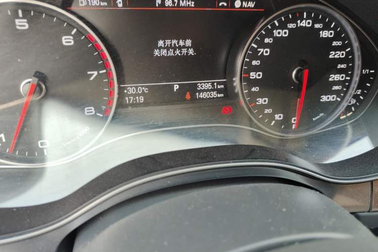 Used Audi A6L 2012 TFSI Comfort Model Odometer Close Up
