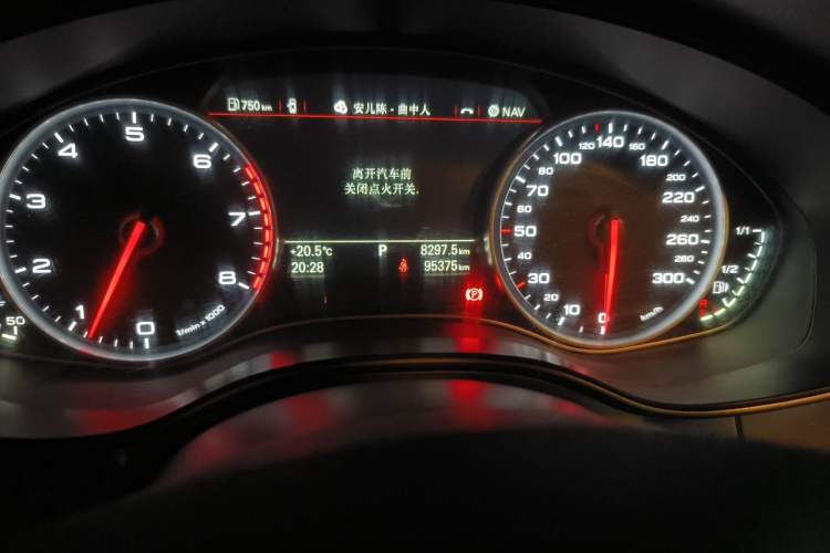 Used Audi A6L 2012 35 FSI Comfort Model Odometer Close Up