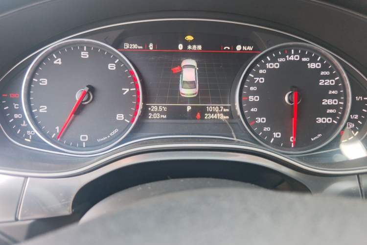 Used Audi A6L 2012 30 FSI Comfort Model Odometer Close Up