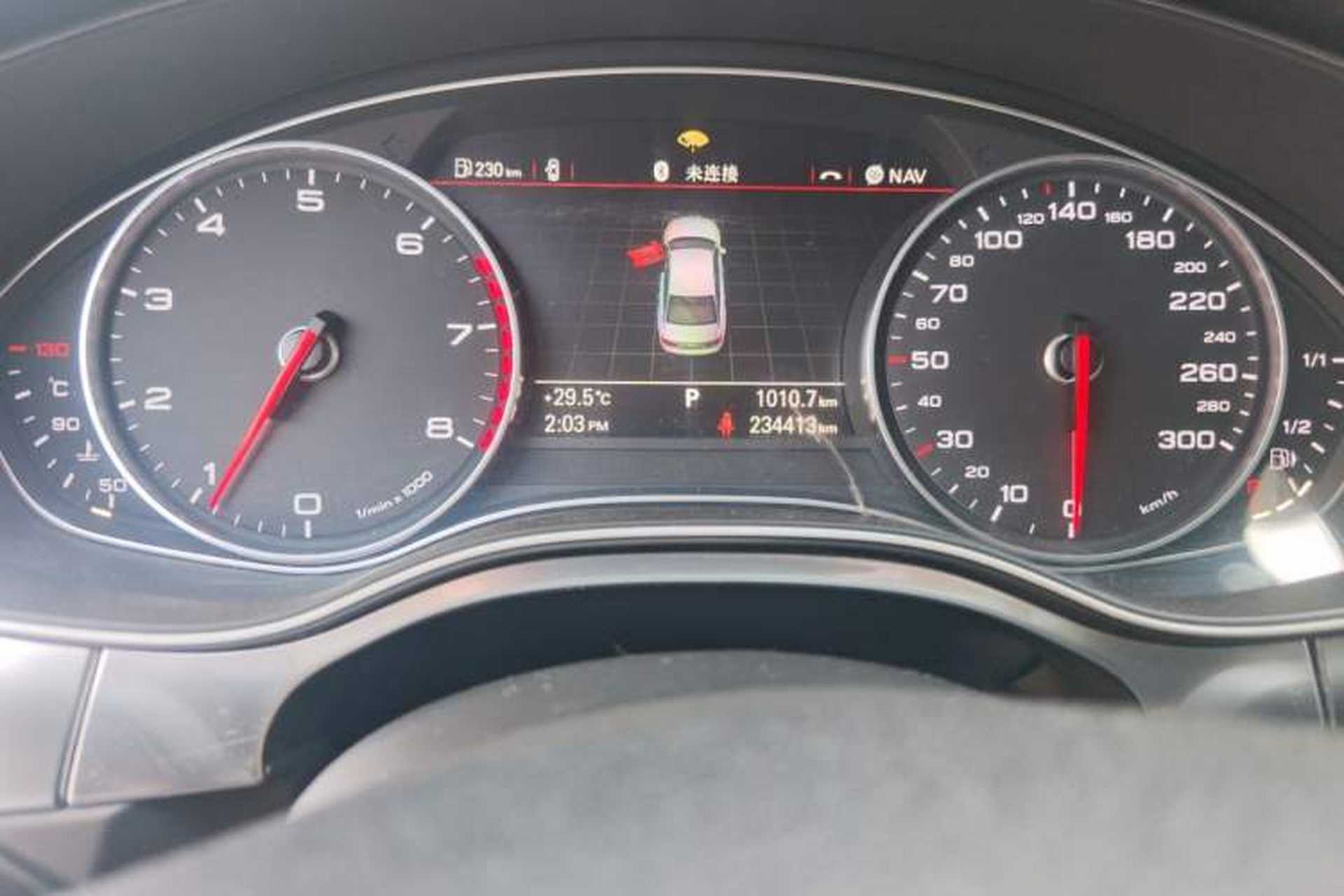 Used Audi A6L 2012 30 FSI Comfort Model Odometer Close Up